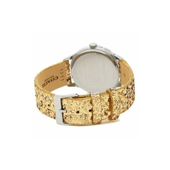 Coach Women\'s Ruby Gold Sparkle 32mm Watch